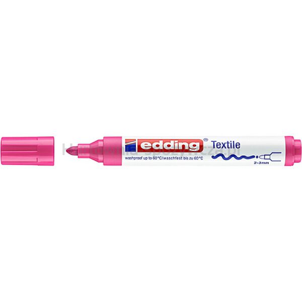 Marker tekstylny e-4500 EDDING, 2-3 mm, różowy neonowy - 2