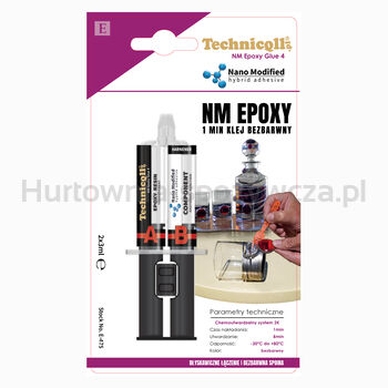 Klej Epoksydowy 1 Minutowy Bezbarwny Technicqll 2X3Ml