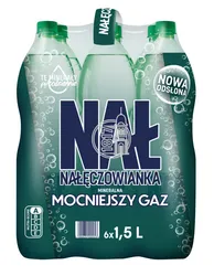 Nałęczowianka Naturalna Woda Mineralna Mocniejszy Gaz Gazowana 1,5 L