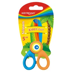 Nożyczki Szkolne Keyroad, 5", Kiddy-Cut, Plastikowe, Blister, Mix Kolorów