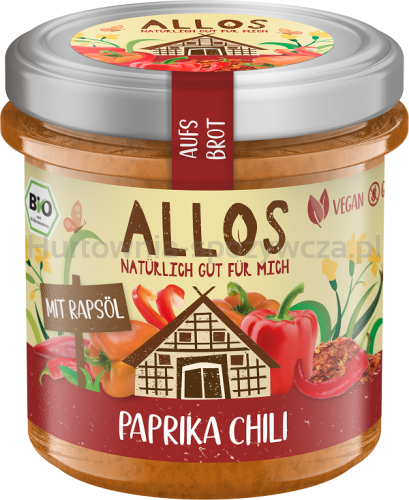 Pasta Kremowa Z Papryką I Chili Bezglutenowa Bio 140 G - Allos [BIO]