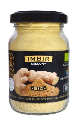 Imbir Mielony Bezglutenowy Bio 60 G - Pięć Przemian [BIO]