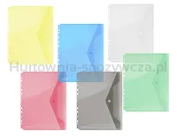 Teczka kopertowa DONAU zatrzask, PP, A4, 200mikr., z europerforacją, dymna - 2