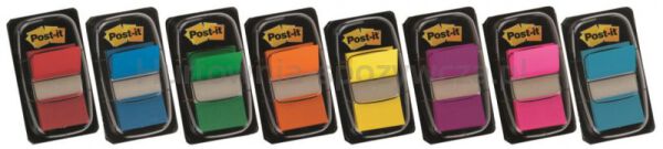 Post-It Zakładki indeksujące (680-BP2EU), PP, 25,4x43,2mm, 2x50 kart., jaskraworóżowe  - 9