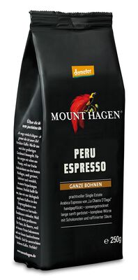 Mount Hagen Kawa Ziarnista Arabica 100 % Peru Espresso Demeter Bio 250 G [BIO]