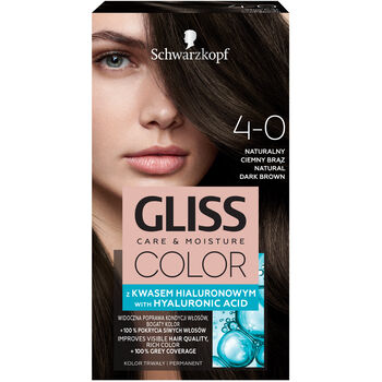 Gliss Color Krem Koloryzujący 4-0 Naturalny Ciemny Brąz 142,5 Ml