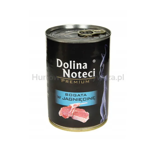Dolina Noteci Premium Mokra karma puszka dla kota jagnięcina 400g