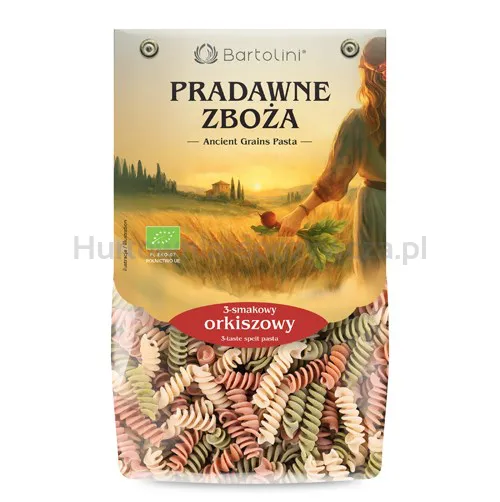 Makaron orkiszowy 3 smakowy świderek BIO 250g