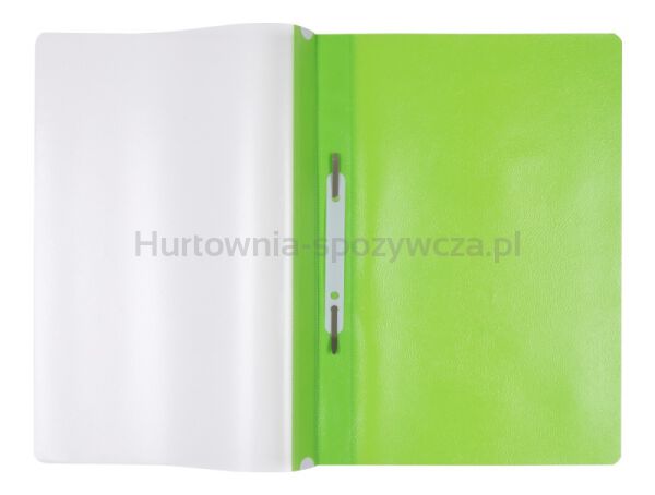 Skoroszyt OFFICE PRODUCTS, PP, A4, miękki, 100/170mikr., wpinany, jasnozielony - 2