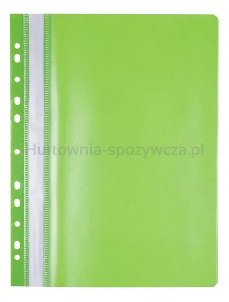 Skoroszyt OFFICE PRODUCTS, PP, A4, miękki, 100/170mikr., wpinany, jasnozielony