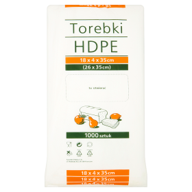 Torebki Spożywcze 18X4X35Cm 26X35Cm 1000 Sztuk Hdpe