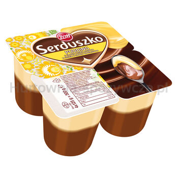 Zott Serduszko Pudding Czekolada-Wanilia 4X125G