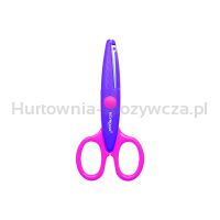 Nożyczki szkolne KEYROAD Craft, ozdobne, zygzak, 13cm, blister, mix kolorów - 2
