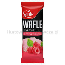 Sante Wafle Ryżowe Z Polewą Malinową 66G