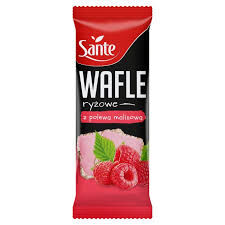 Sante Wafle Ryżowe Z Polewą Malinową 66G