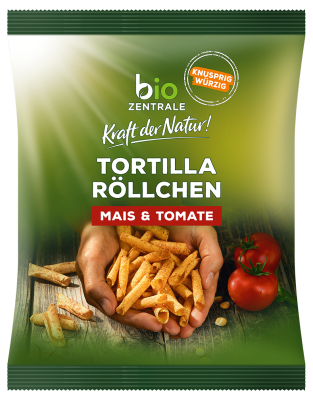 Chipsy Tortilla Rurka Pomidorowe Bezglutenowe Bio 125 G - Bio Zentrale [BIO]