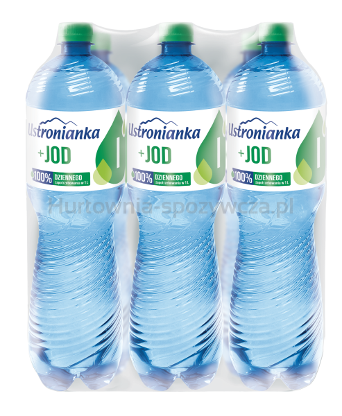 Woda Ustronianka z jodem 1,5L Lekkogazowana