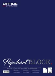 Office Products Blok do flipchartów gładki, 58,5x81cm, 50 kart., biały 