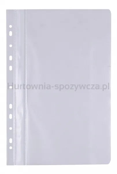 Skoroszyt OFFICE PRODUCTS, PP, A4, miękki, 100/170mikr., wpinany, biały