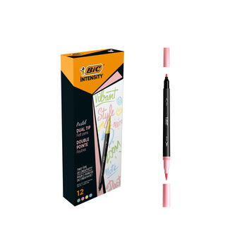 BIC Intensity Pastel Dual Tip Pisak dwustronny12szt