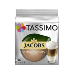 Tassimo Jacobs Latte Macchiato Classico Kawa Mielona 8 Kapsułek I Mleko 8 Kapsułek 264 G