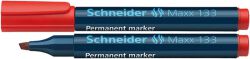 Schneider Marker permanentny Maxx 133, ścięty, 1-4mm, czerwony 