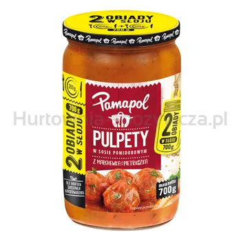 Pamapol Pulpety W Sosie Pomidorowym Z Marchewką I Pietruszką 700G - Dwa Obiady W Słoju