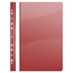 Donau Skoroszyt PVC, A4, twardy, 150/160mikr., wpinany, czerwony 