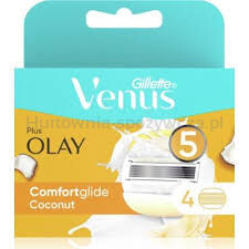 Venus Comfortglide Coconut plus Olay Wkłady do maszynki 4 szt.