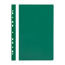 Skoroszyt A4 z europerforacją PP zielony 10 sztuk