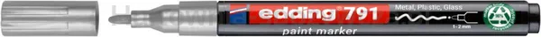 Marker Olejowy E-791 Edding, Pcr, Srebrny