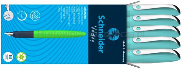 Pióro wieczne SCHNEIDER Wavy, A, turkusowe - 5