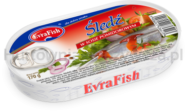 Evrafish Filety Śledziowe W Sosie Pomidorowym 170 G