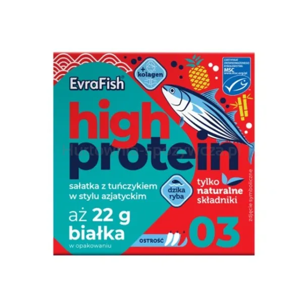 Evrafish Proteinowa sałatka z tuńczykiem w stylu azjatyckim 160g