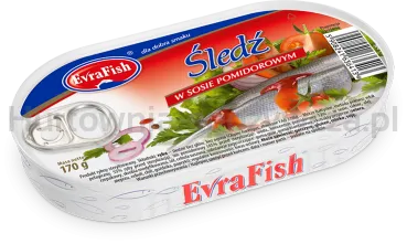Evrafish Filety Śledziowe W Sosie Pomidorowym 170 G