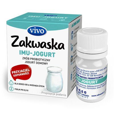 Żywe Kultury Bakterii Do Jogurtu Imu "Zakwaska" Bezglutenowe 1 G (2 Fiolki) - Vivo [BIO]