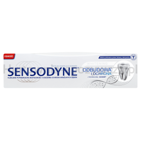 Sensodyne Odbudowa I Ochrona Whitening Pasta Wybielająca Z Fluorem Do Nadwrażliwych Zębów, Wyrób Medyczny, Technologia Novamin, 75 Ml