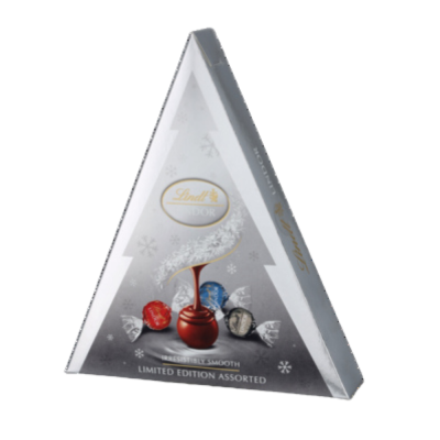 Lindt LINDOR Silver Xmas Tree 125g