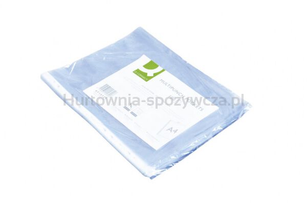 Q-Connect Koszulki na dokumenty PP, A4, krystal, 50mikr., 100szt. - 2