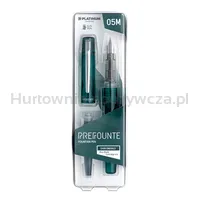Pióro wieczne Platinum Prefounte Dark Emerald, M, w plastikowym opakowaniu, na blistrze, zielone - 4