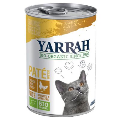 Yarrah (Dla Kota Dorosłego) Pasztet Z Kurczaka Z Algami Morskimi Bio 400 G [BIO]