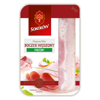 Sokołów Boczek Parzony Wędzony Plastry 500 G 