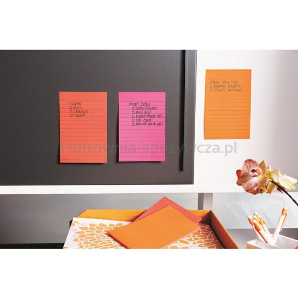 Post-It Karteczki samoprzylepne Super Sticky XXL, BOOST, w linię, 101x152mm, 3x45 kart.  - 2