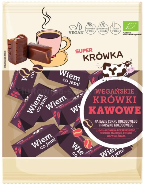 Krówki Wegańskie Kawowe  Bio 150 G