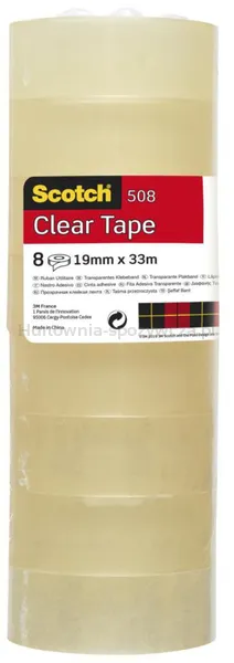 Taśma biurowa ekonomiczna SCOTCH® (508), 19mm, 33m, 8szt.