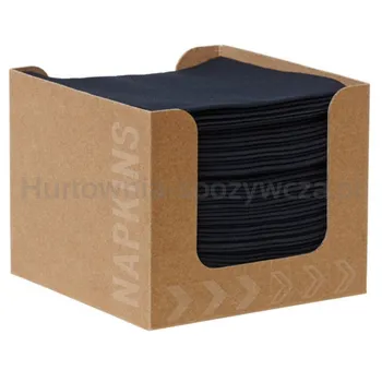 Duni Serwetki BIO Dunisoft 20x20 cm Czarne - 50 szt.