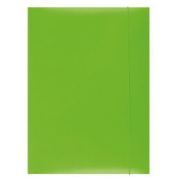 Office Products Teczka z gumką, karton/lakier, A4, 350gsm, 3-skrz., zielona 