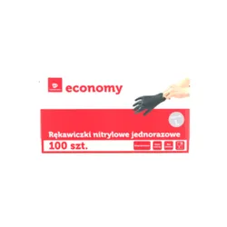 Transgourmet Economy Rękawiczki nitrylowe czarne rozmiar L 100szt.