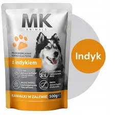 Mk ANIMALS Saszetka dla psów z indykiem 500 g