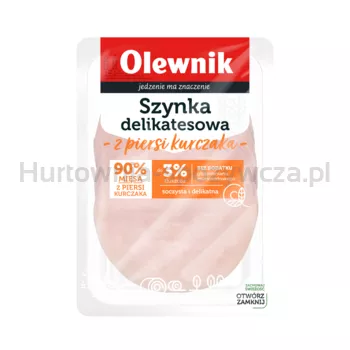 Olewnik Szynka delikatesowa z piersi z kurczaka plastry 100 g